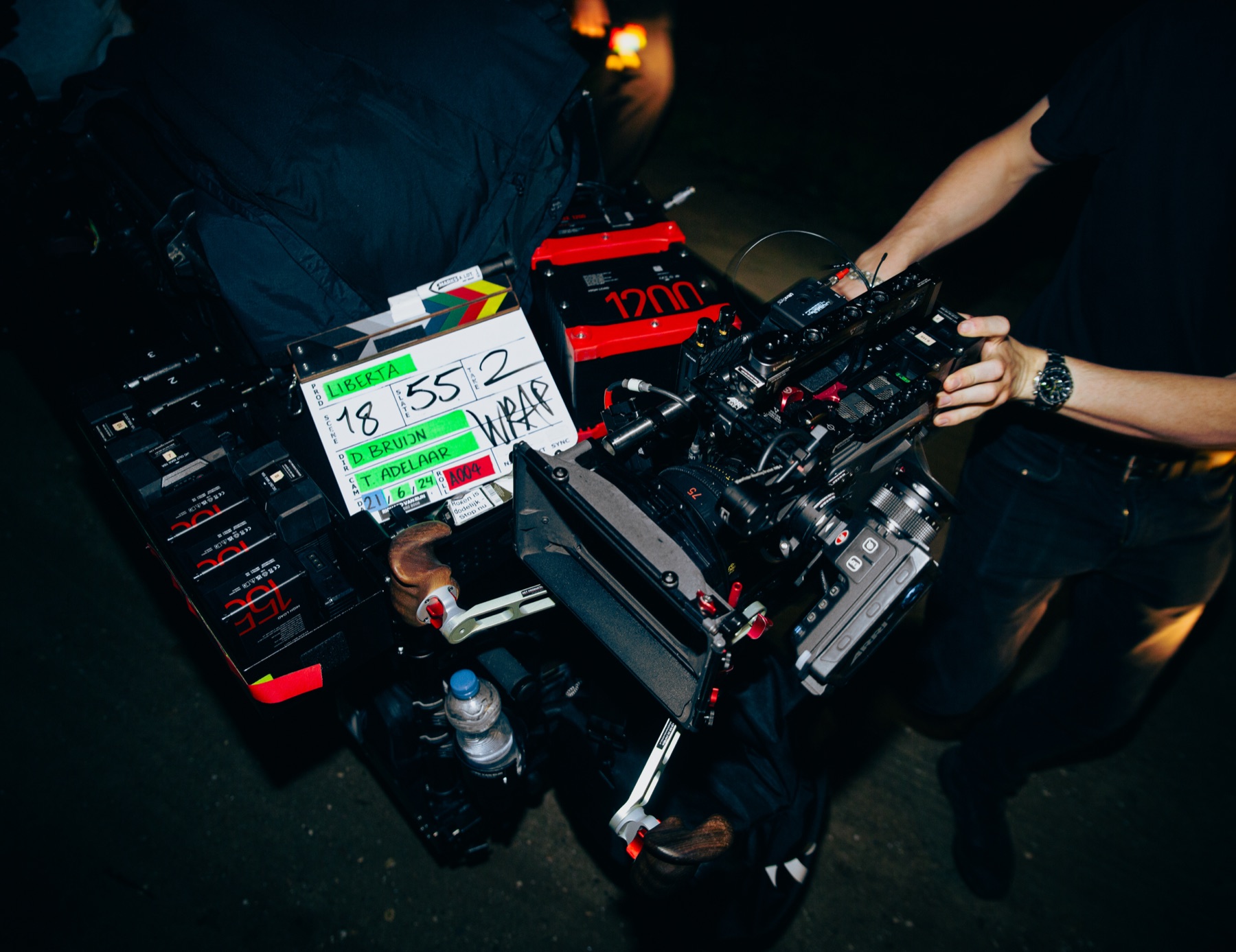 On set — night